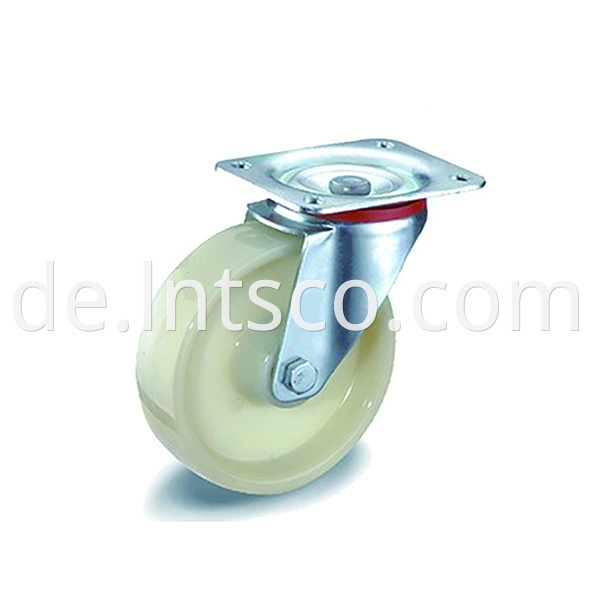 Flat Plate Industrial White PP Swivel Casters